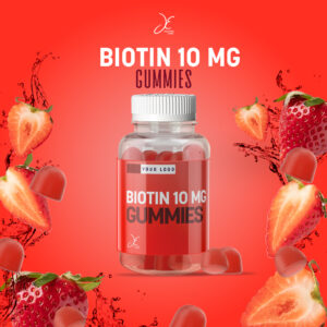 Extra Strength Biotin Gummies – Strawberry Flavor