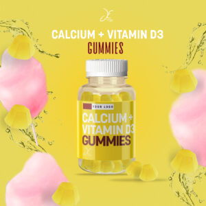 Vitamin D3 + Calcium Sugar-Free Gummies – Lemon Flavor